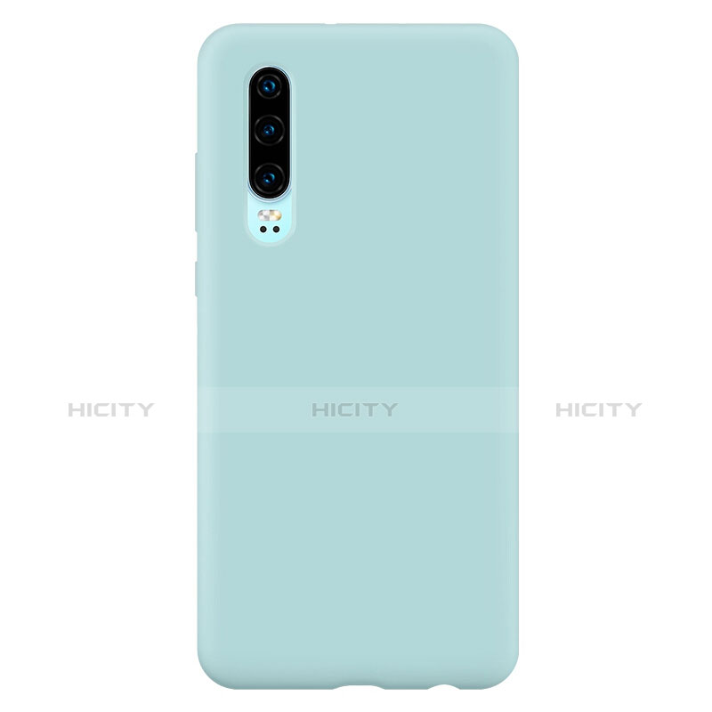 Funda Silicona Ultrafina Goma Carcasa S04 para Huawei P30 Azul Cielo