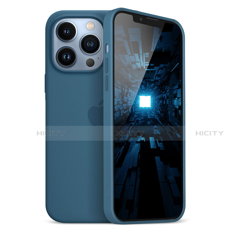 Funda Silicona Ultrafina Goma Carcasa S05 para Apple iPhone 13 Pro Azul