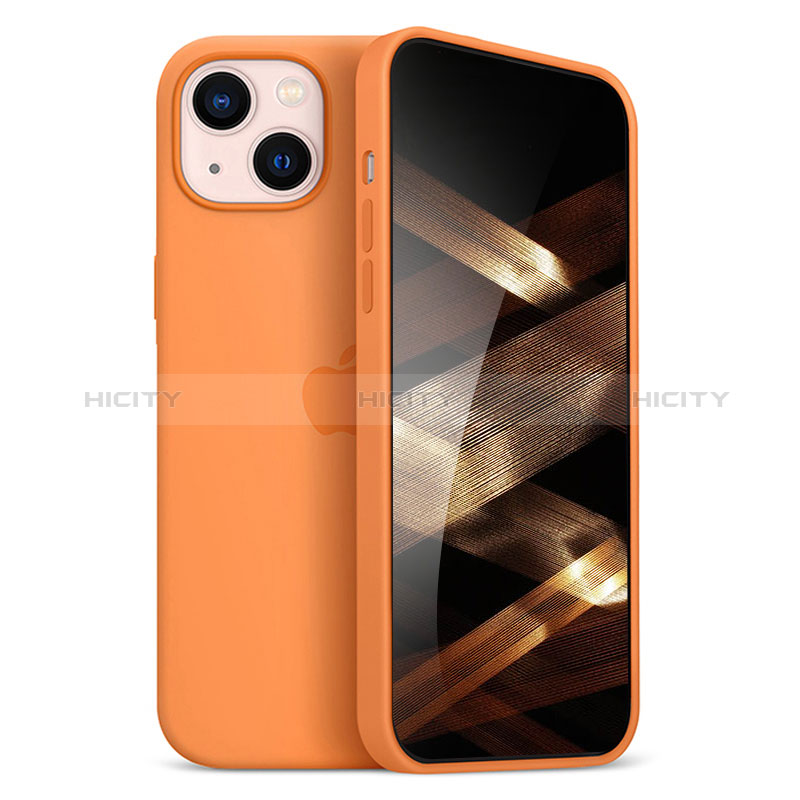 Funda Silicona Ultrafina Goma Carcasa S05 para Apple iPhone 15 Naranja