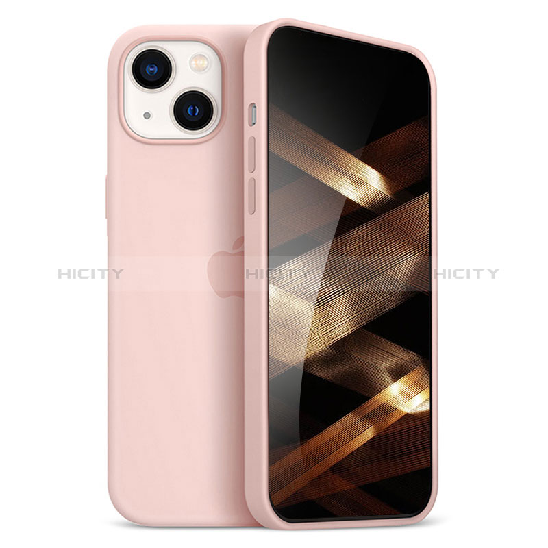 Funda Silicona Ultrafina Goma Carcasa S05 para Apple iPhone 15 Oro Rosa