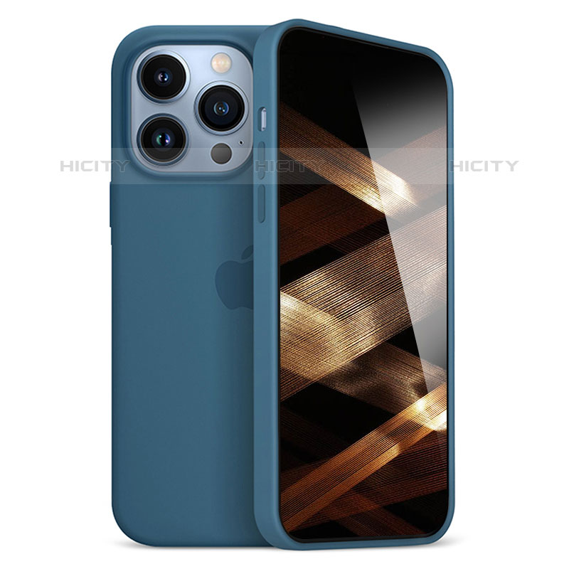 Funda Silicona Ultrafina Goma Carcasa S05 para Apple iPhone 15 Pro Max Azul