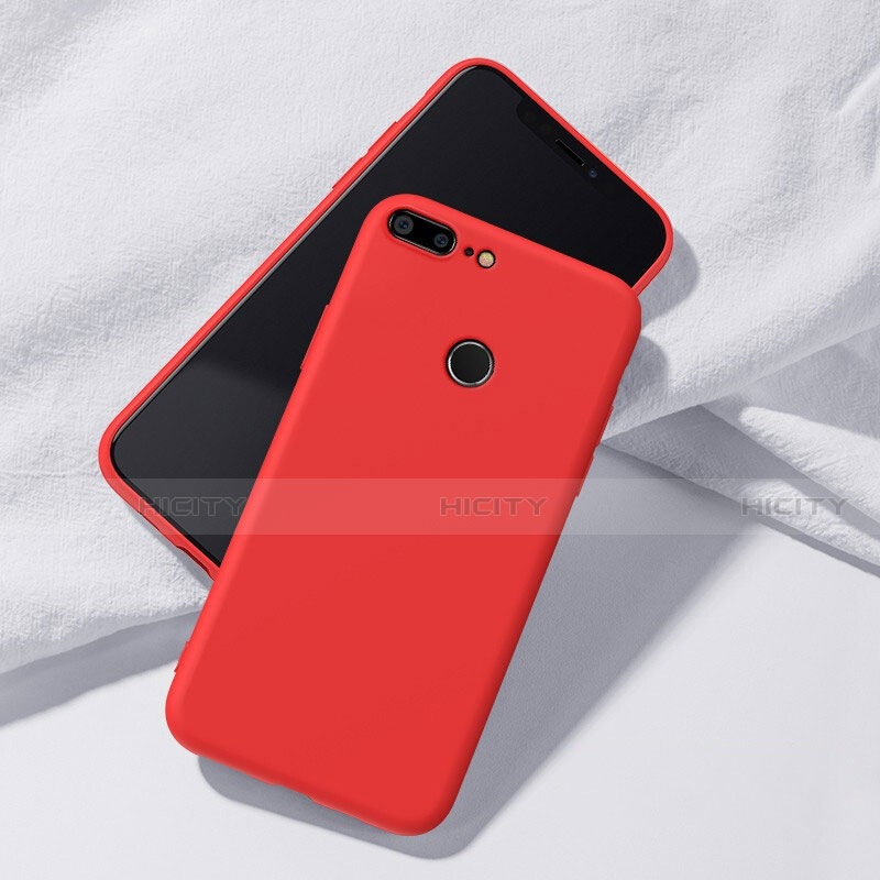 Funda Silicona Ultrafina Goma Carcasa S07 para Huawei Honor 9 Lite Rojo