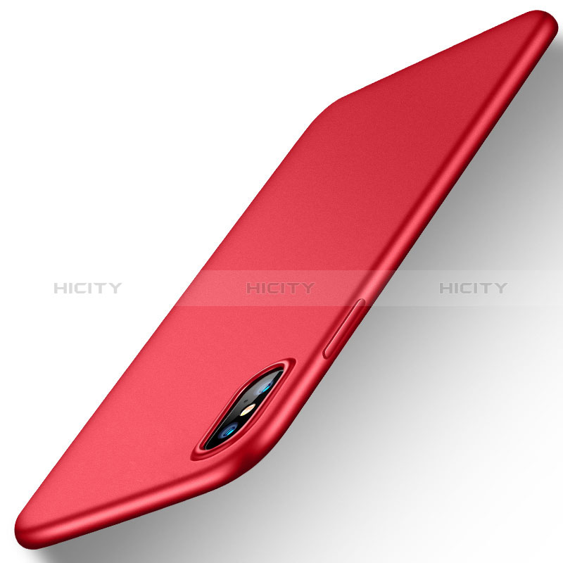 Funda Silicona Ultrafina Goma Carcasa S18 para Apple iPhone X Rojo