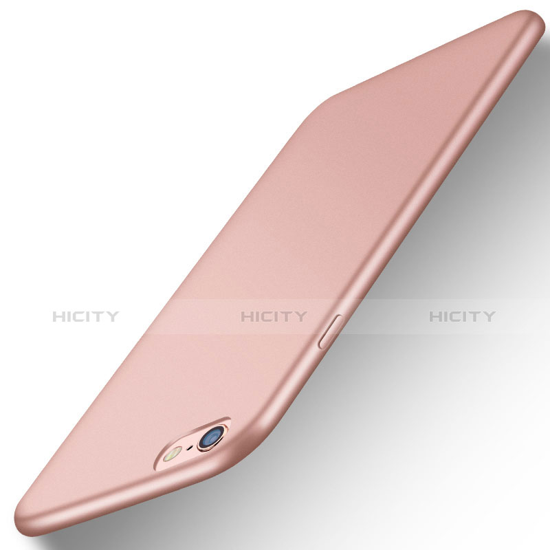 Funda Silicona Ultrafina Goma Carcasa U06 para Apple iPhone 6 Plus Oro Rosa