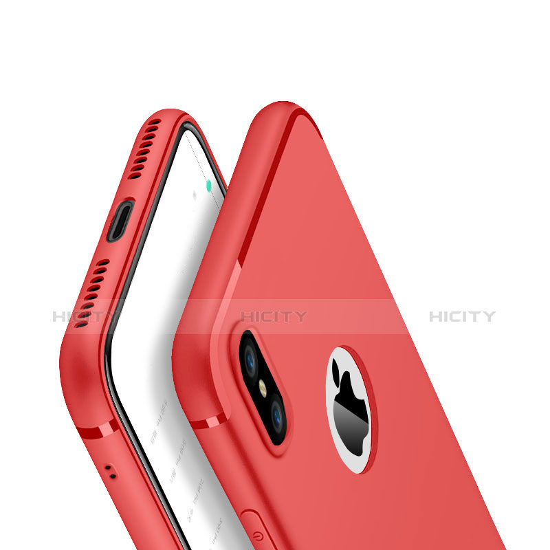 Funda Silicona Ultrafina Goma Carcasa V01 para Apple iPhone X Rojo