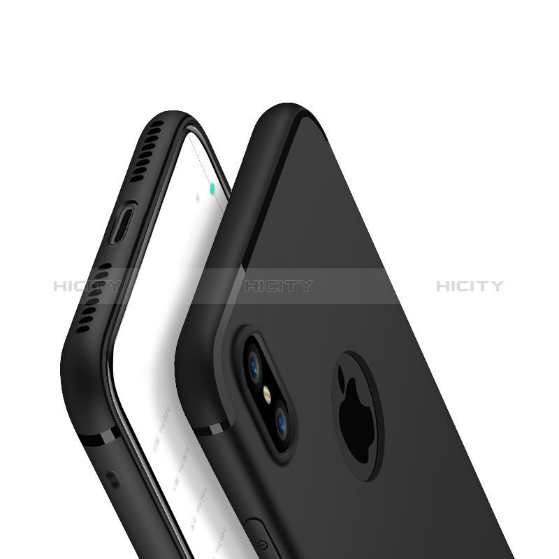 Funda Silicona Ultrafina Goma Carcasa V01 para Apple iPhone Xs Max Negro