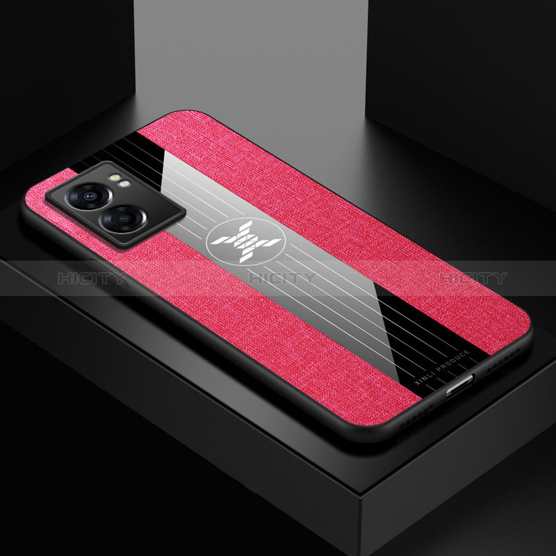 Funda Silicona Ultrafina Goma Carcasa X01L para Oppo A56S 5G Rojo