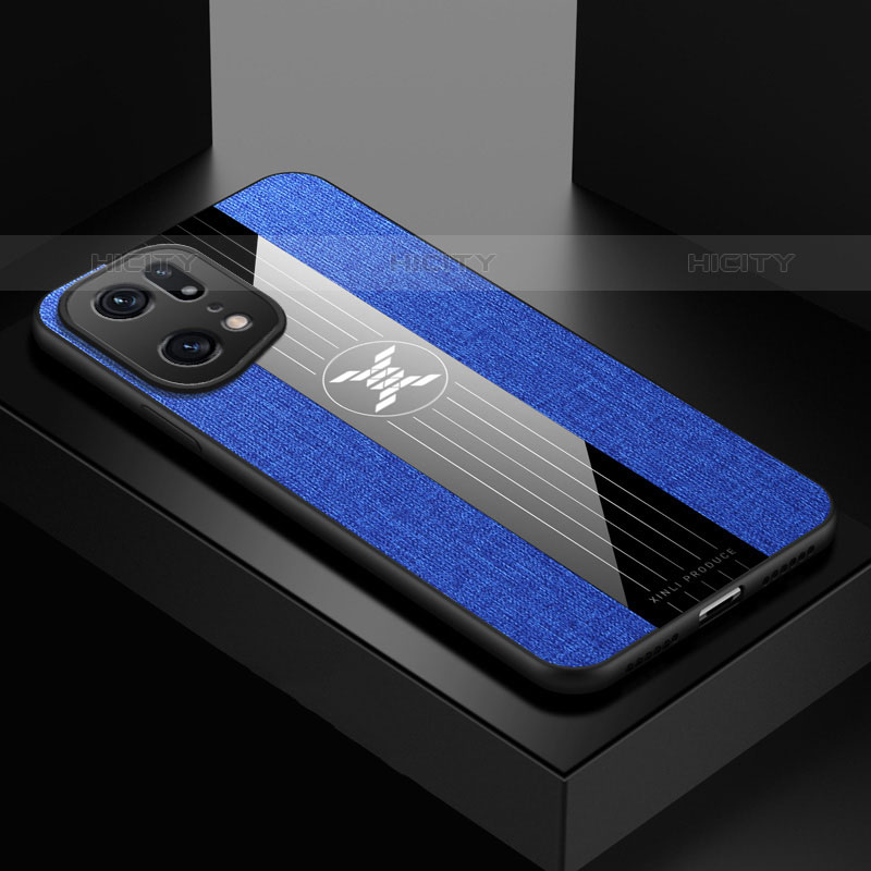 Funda Silicona Ultrafina Goma Carcasa X01L para Oppo Find X5 Pro 5G Azul