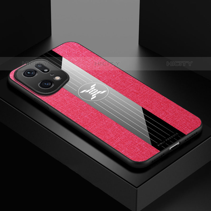 Funda Silicona Ultrafina Goma Carcasa X01L para Oppo Find X5 Pro 5G Rojo