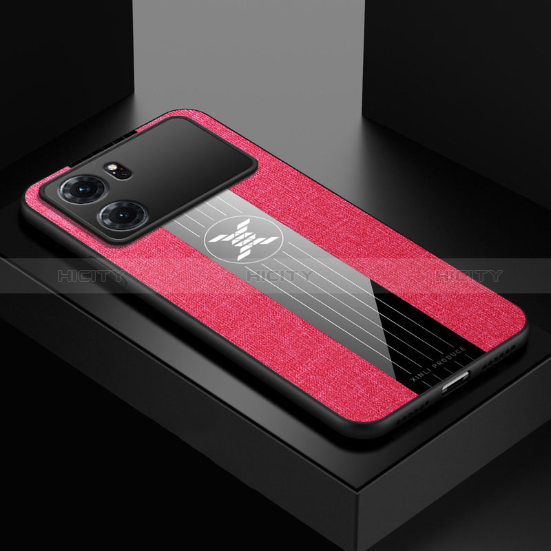 Funda Silicona Ultrafina Goma Carcasa X01L para Oppo K10 5G Rojo