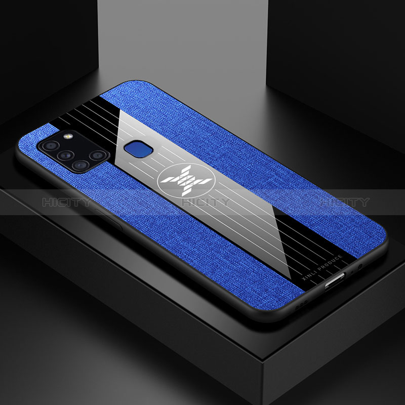 Funda Silicona Ultrafina Goma Carcasa X01L para Samsung Galaxy A21s Azul