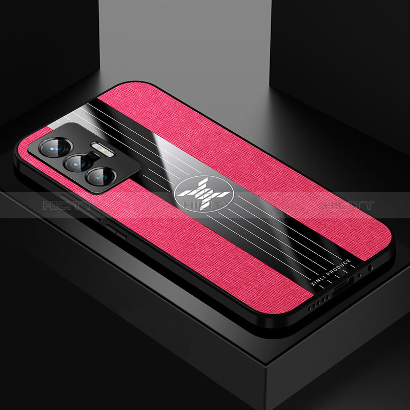 Funda Silicona Ultrafina Goma Carcasa X01L para Vivo X70 5G Rojo