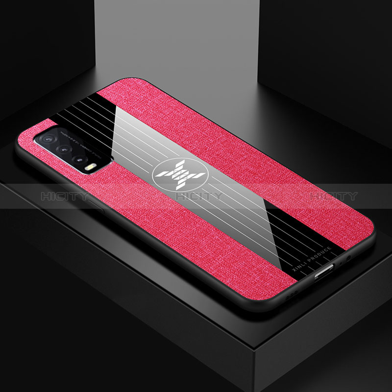 Funda Silicona Ultrafina Goma Carcasa X01L para Vivo Y11s Rojo