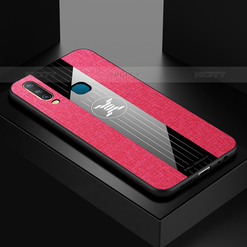 Funda Silicona Ultrafina Goma Carcasa X01L para Vivo Y12 Rojo