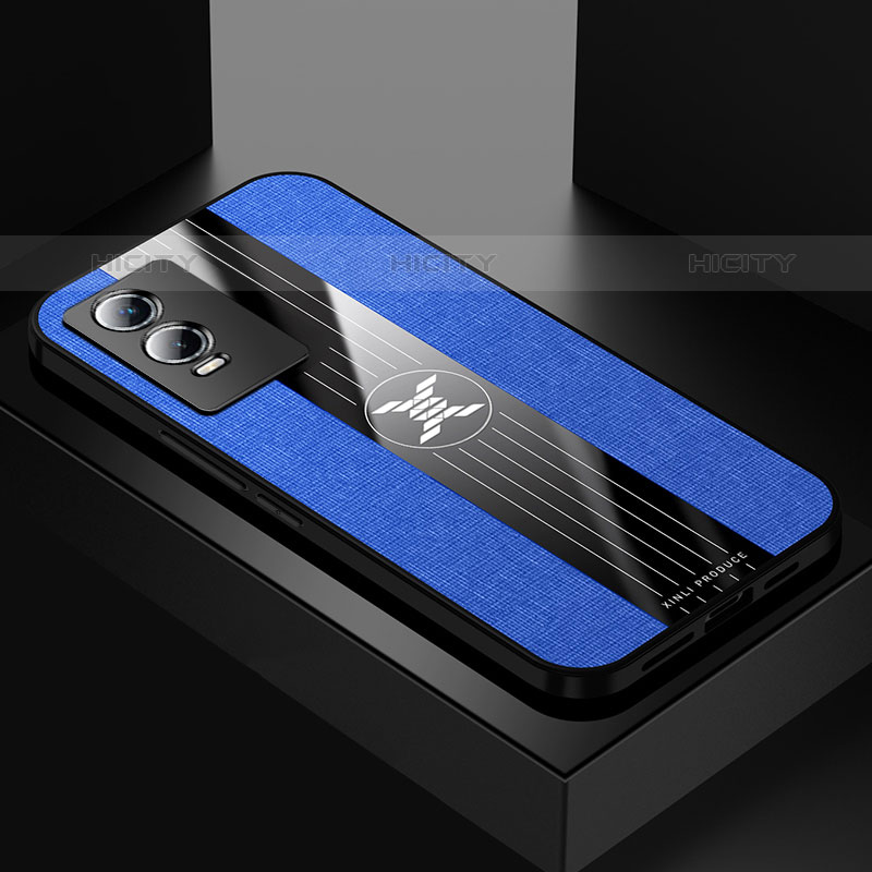 Funda Silicona Ultrafina Goma Carcasa X01L para Vivo Y74s 5G Azul