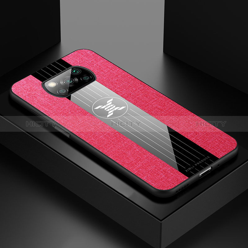 Funda Silicona Ultrafina Goma Carcasa X01L para Xiaomi Poco X3 NFC Rojo