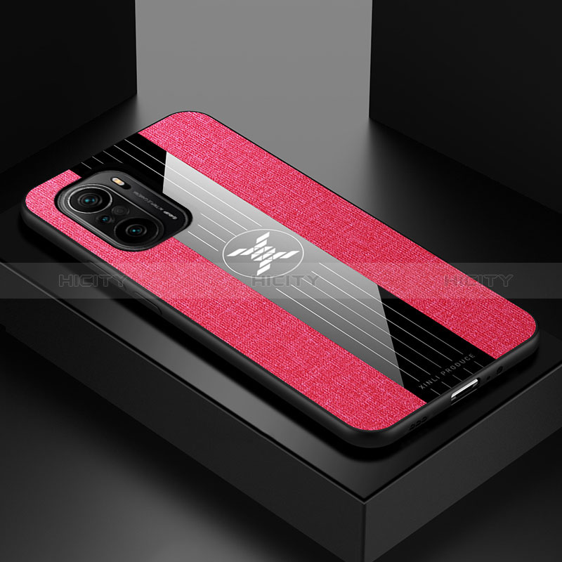 Funda Silicona Ultrafina Goma Carcasa X01L para Xiaomi Redmi K40 5G Rojo