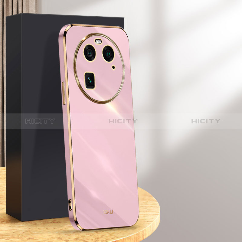 Funda Silicona Ultrafina Goma Carcasa XL1 para Oppo Find X6 5G Purpura Claro