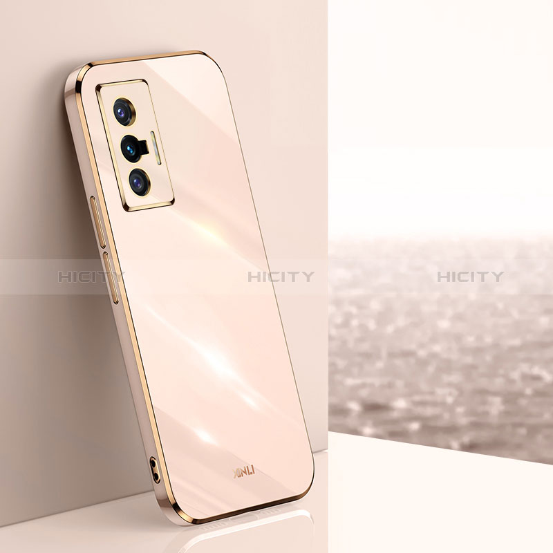 Funda Silicona Ultrafina Goma Carcasa XL1 para Vivo X70t Oro