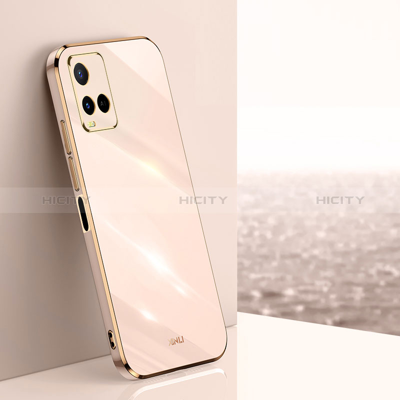 Funda Silicona Ultrafina Goma Carcasa XL1 para Vivo Y21 Oro