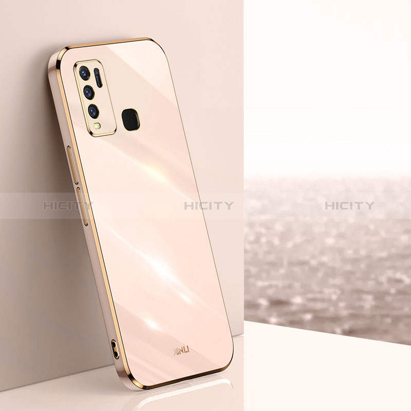 Funda Silicona Ultrafina Goma Carcasa XL1 para Vivo Y50 Oro