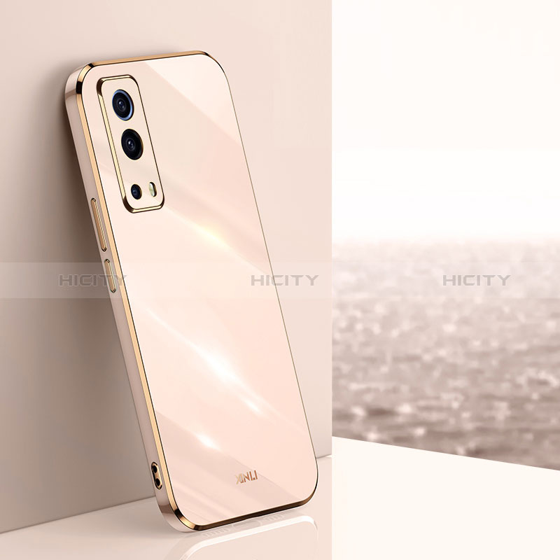 Funda Silicona Ultrafina Goma Carcasa XL1 para Vivo Y75s 5G Oro