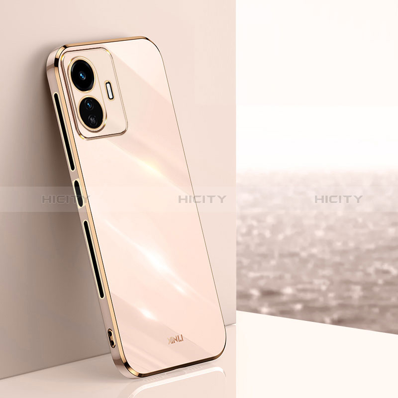 Funda Silicona Ultrafina Goma Carcasa XL1 para Vivo Y77e t1 Oro