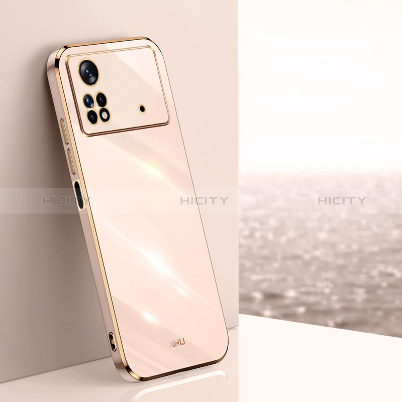 Funda Silicona Ultrafina Goma Carcasa XL1 para Xiaomi Poco M4 Pro 4G Oro