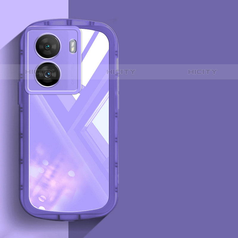 Funda Silicona Ultrafina Goma Carcasa YK1 para Vivo iQOO Z7 5G Morado