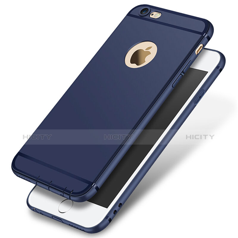 Funda Silicona Ultrafina Goma para Apple iPhone 6 Azul