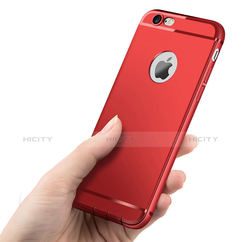 Funda Silicona Ultrafina Goma para Apple iPhone 6 Plus Rojo