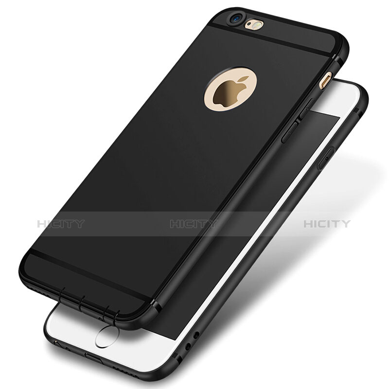 Funda Silicona Ultrafina Goma para Apple iPhone 6S Plus Negro