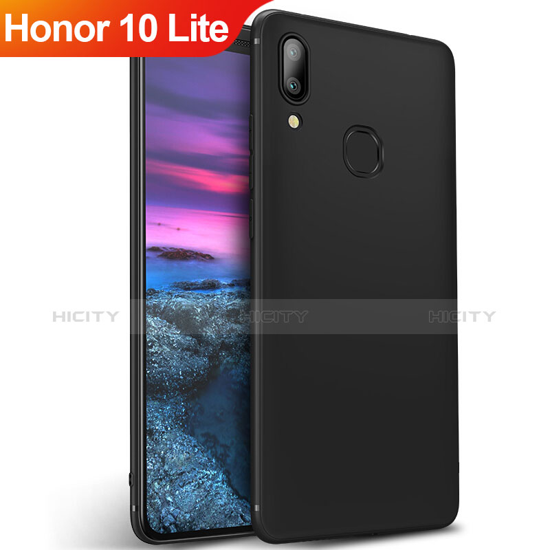 Funda Silicona Ultrafina Goma para Huawei Honor 10 Lite Negro