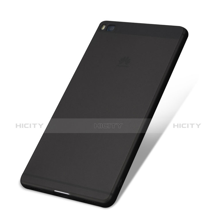 Funda Silicona Ultrafina Goma para Huawei P8 Negro