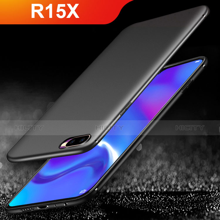 Funda Silicona Ultrafina Goma para Oppo R15X Negro