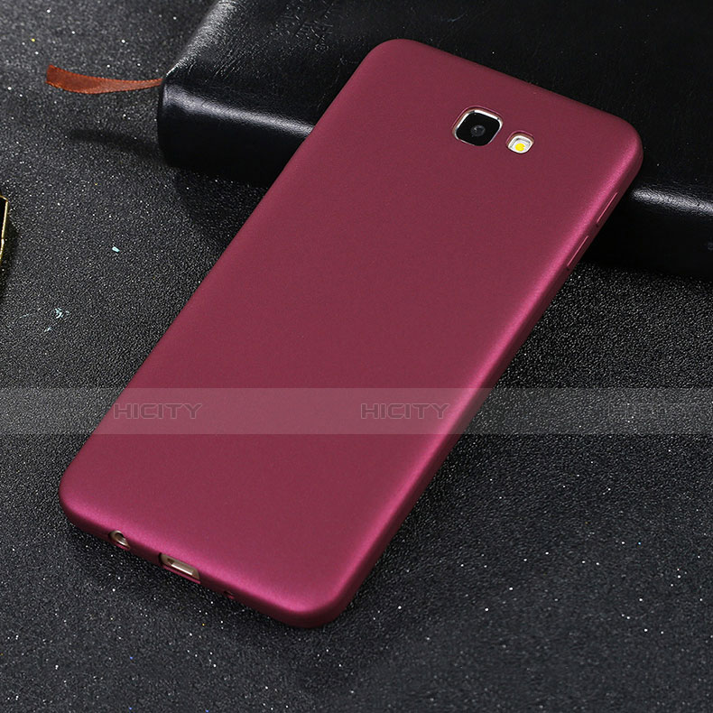 Funda Silicona Ultrafina Goma para Samsung Galaxy J7 Prime Rojo