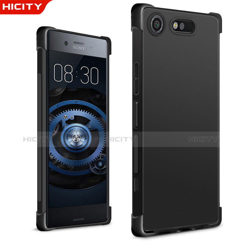 Funda Silicona Ultrafina Goma para Sony Xperia XZ1 Compact Negro