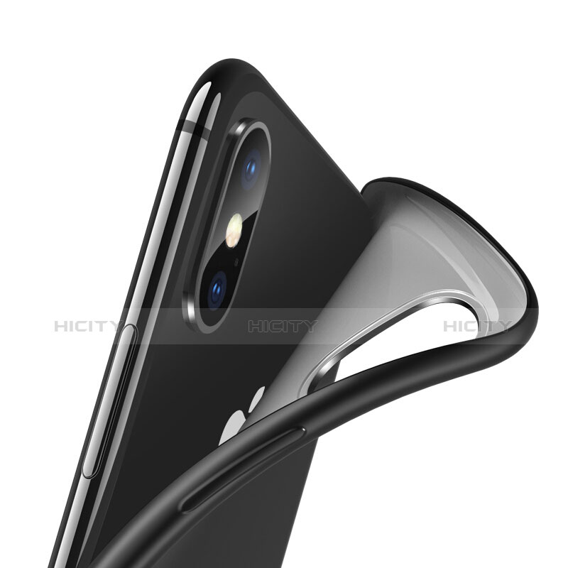 Funda Silicona Ultrafina Goma Q01 para Apple iPhone Xs Negro