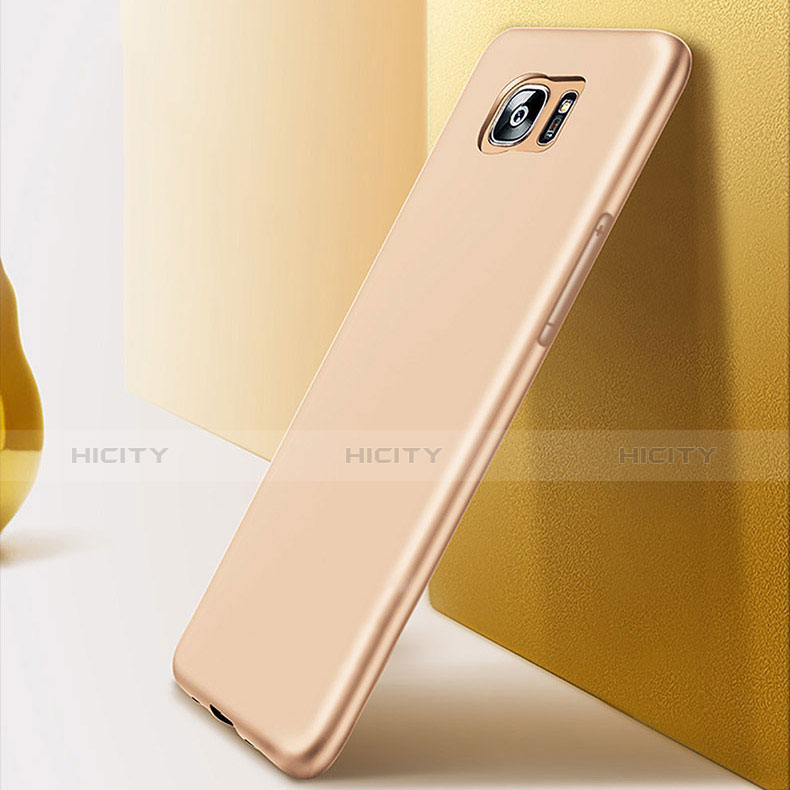 Funda Silicona Ultrafina Goma R03 para Samsung Galaxy S7 Edge G935F Oro