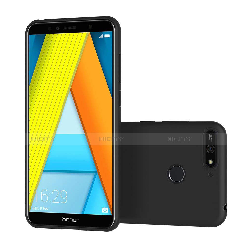 Funda Silicona Ultrafina Goma S02 para Huawei Honor 7A Negro