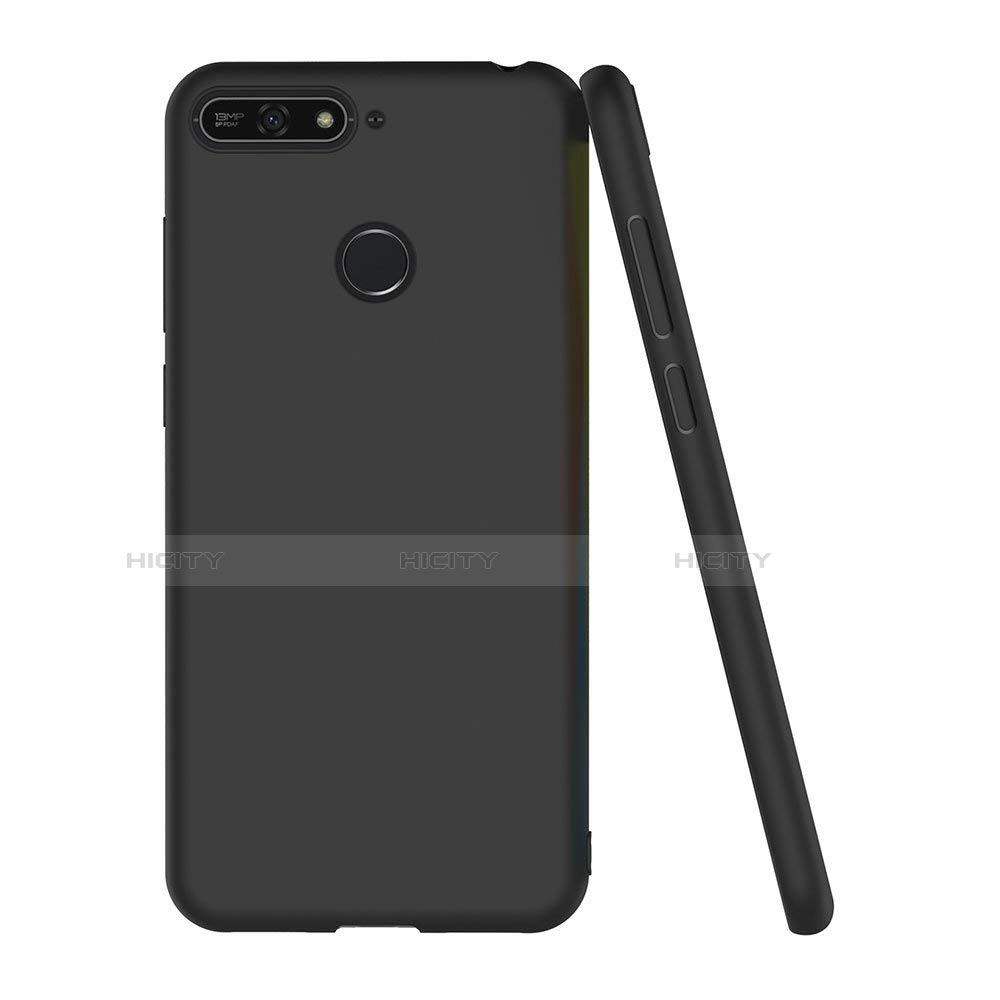 Funda Silicona Ultrafina Goma S02 para Huawei Honor 7A Negro