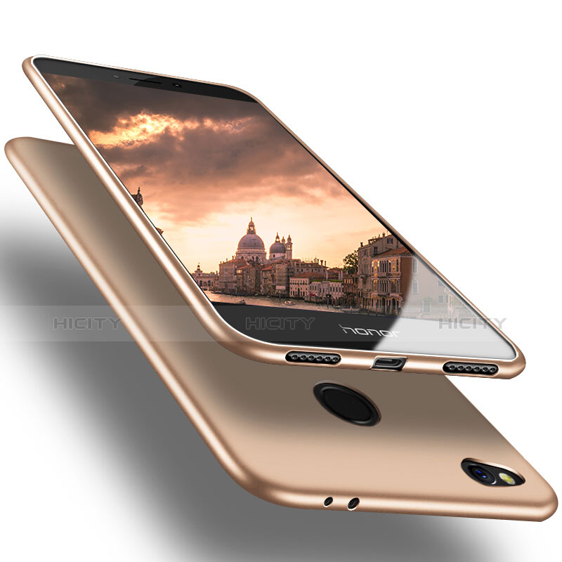 Funda Silicona Ultrafina Goma S02 para Huawei Honor 8 Lite Oro