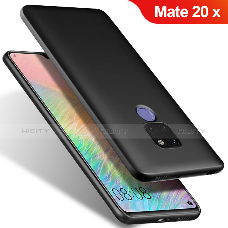 Funda Silicona Ultrafina Goma S02 para Huawei Mate 20 X Negro