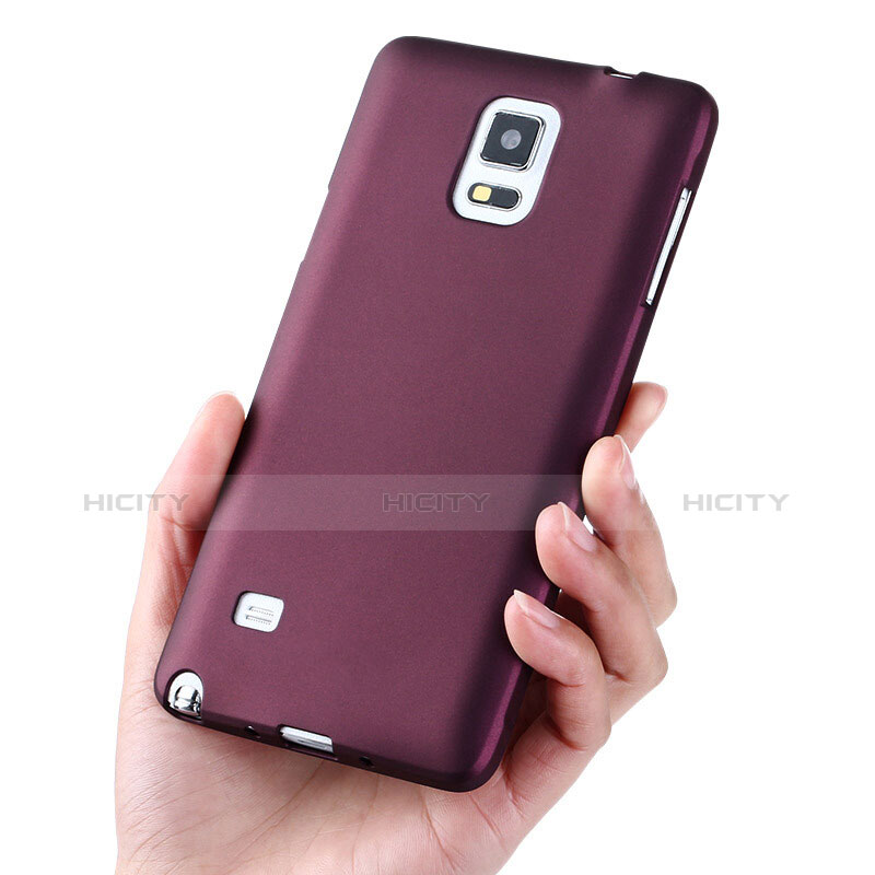 Funda Silicona Ultrafina Goma S02 para Samsung Galaxy Note 4 Duos N9100 Dual SIM Morado