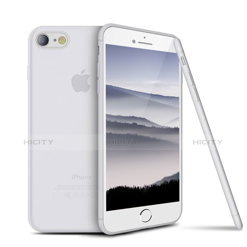 Funda Silicona Ultrafina Goma S03 para Apple iPhone 8 Blanco