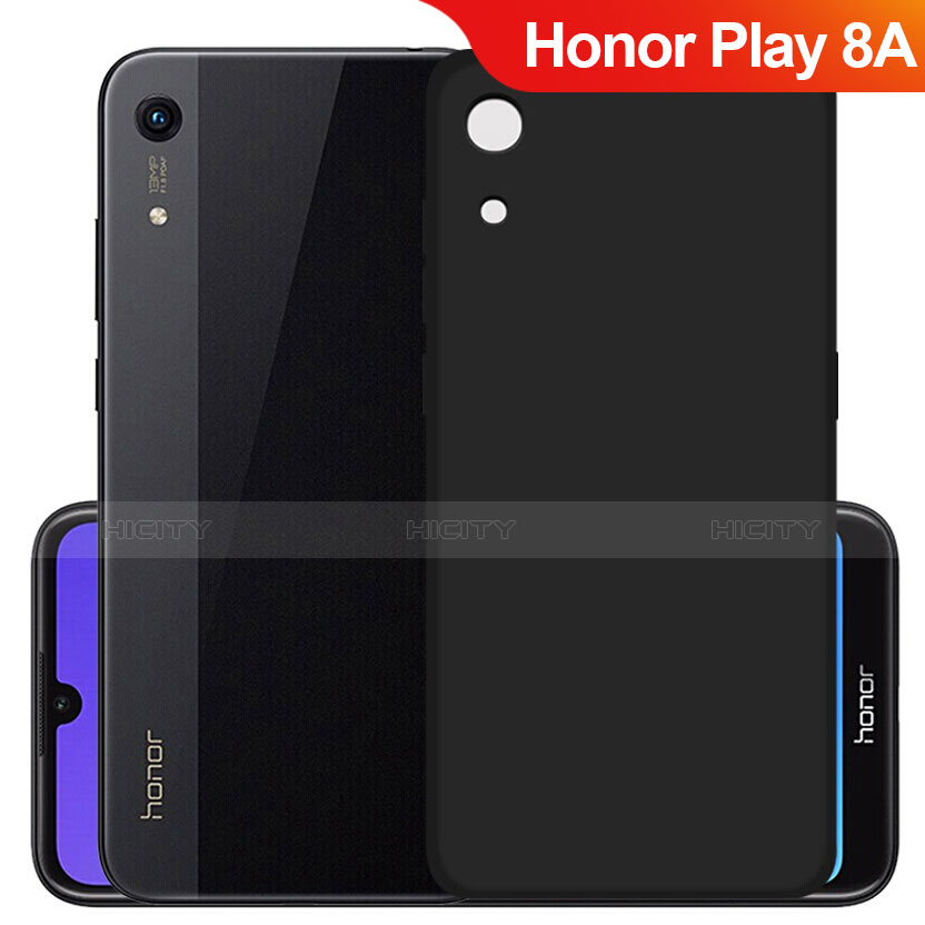 Funda Silicona Ultrafina Goma S03 para Huawei Honor Play 8A Negro