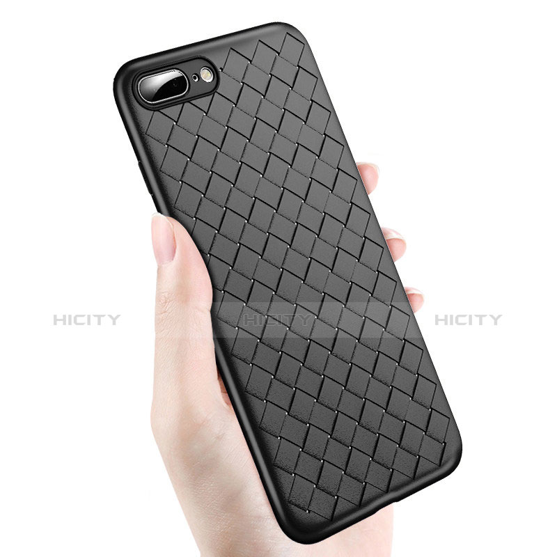 Funda Silicona Ultrafina Goma S04 para Apple iPhone 8 Plus Negro