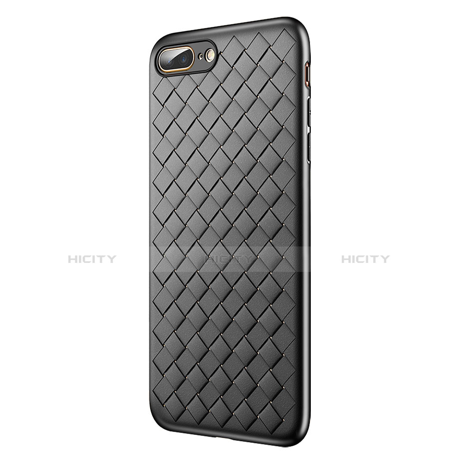 Funda Silicona Ultrafina Goma S04 para Apple iPhone 8 Plus Negro