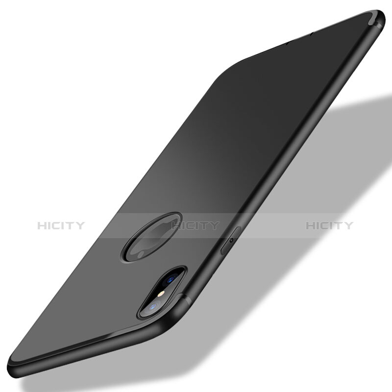 Funda Silicona Ultrafina Goma S04 para Apple iPhone X Negro