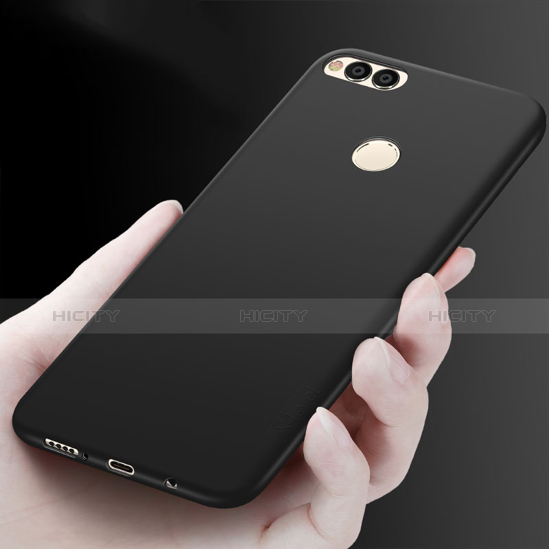 Funda Silicona Ultrafina Goma S04 para Huawei Honor 7X Negro